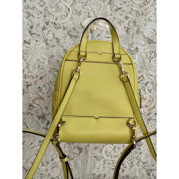 Kate Spade Natalia Mini Convertible Backpack Frosty Lime Leather EUC main image 8